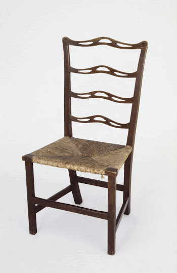 Sidechair, wood, rush seat, American | Free Photo - rawpixel