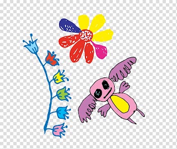 Sidewalk chalk, Chalk painted flower material transparent background PNG clipart