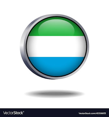 sierra leone flag button