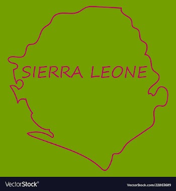 Sierra leone map vector image