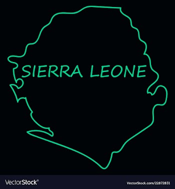 Sierra leone map vector image