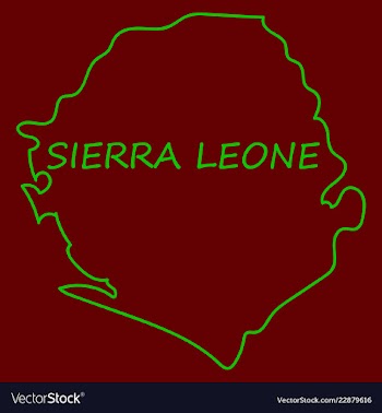 Sierra leone map vector image