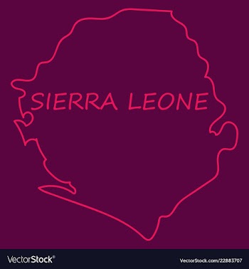 Sierra leone map vector image