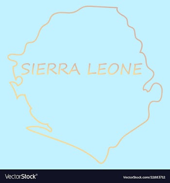 Sierra leone map vector image