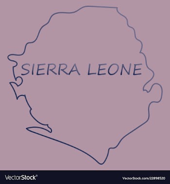 Sierra leone map vector image