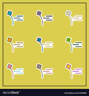 Sign broken by storm hurracian disaster set vector image