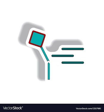 Sign broken by storm hurracian disaster vector image