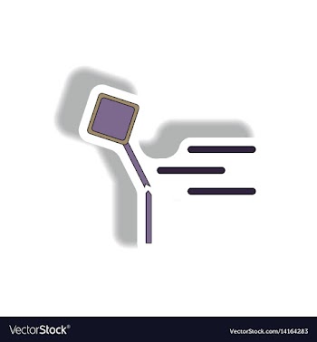 Sign broken by storm hurracian disaster vector image