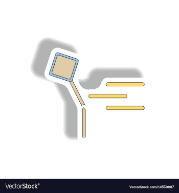 Sign broken by storm hurracian disaster vector image