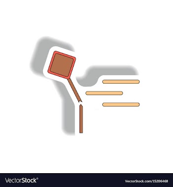 Sign broken by storm hurracian disaster vector image
