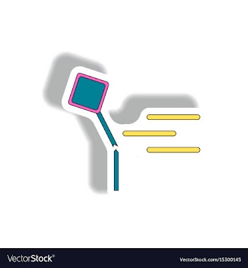 Sign broken by storm hurracian disaster vector image