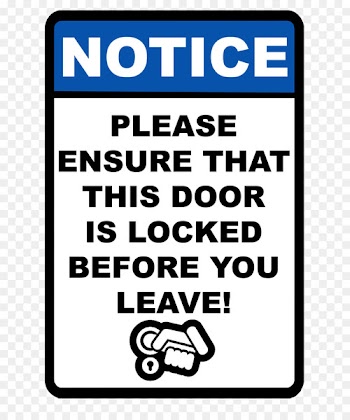 Sign Door hanger Sticker Lock - door lock 