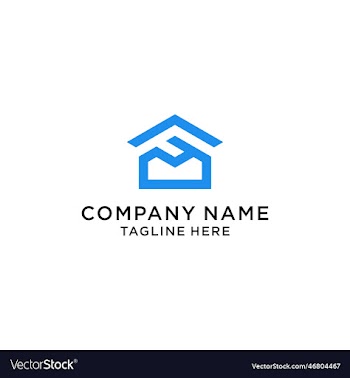 sign f house logo design letter f home logo