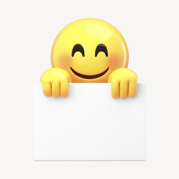 Sign mockup, 3D rendered emoji | Free PSD Mockup - rawpixel
