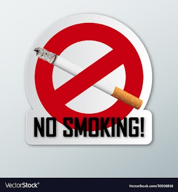 sign no smoking on white background