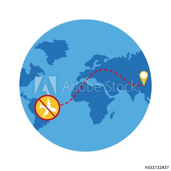 sign of prohibition of flights in the world