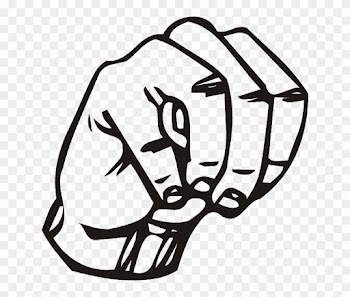 Sign Outline Hand Speech Language Talk Alphabet Clipart - Letter M Hand Sign