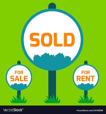  					Sign sold for sale vector image														