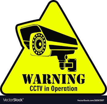 Sign sticker cctv vector image