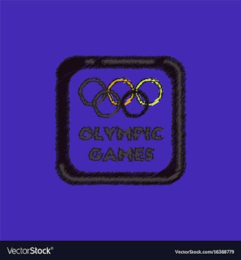 Sign symbol olympics games in hatching style vector image