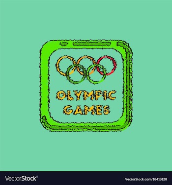 Sign symbol olympics games in hatching style vector image