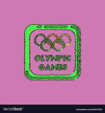 Sign symbol olympics games in hatching style vector image