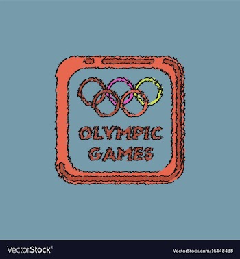 Sign symbol olympics games in hatching style vector image