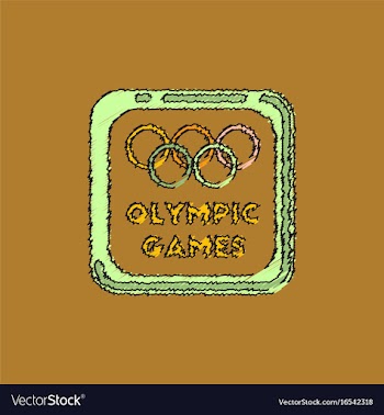 Sign symbol olympics games in hatching style vector image