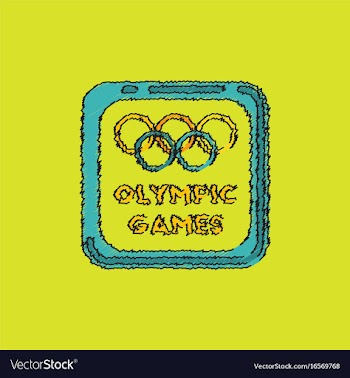 Sign symbol olympics games in hatching style vector image