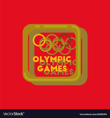 Sign symbol olympics games in sticker style vector image