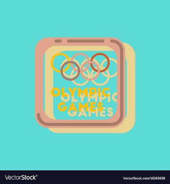 Sign symbol olympics games in sticker style vector image