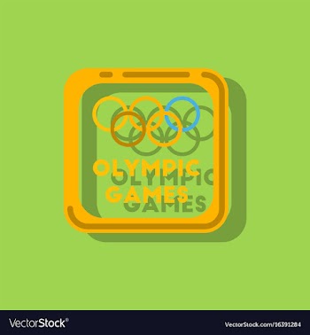 Sign symbol olympics games in sticker style vector image