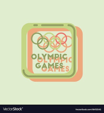 Sign symbol olympics games in sticker style vector image