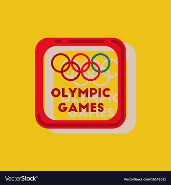Sign symbol olympics games in sticker style vector image