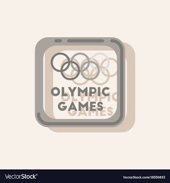 Sign symbol olympics games in sticker style vector image