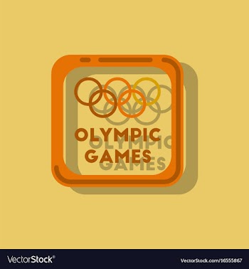 Sign symbol olympics games in sticker style vector image
