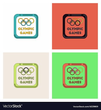 Sign symbol olympics games set vector image