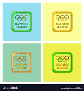 Sign symbol olympics games set vector image