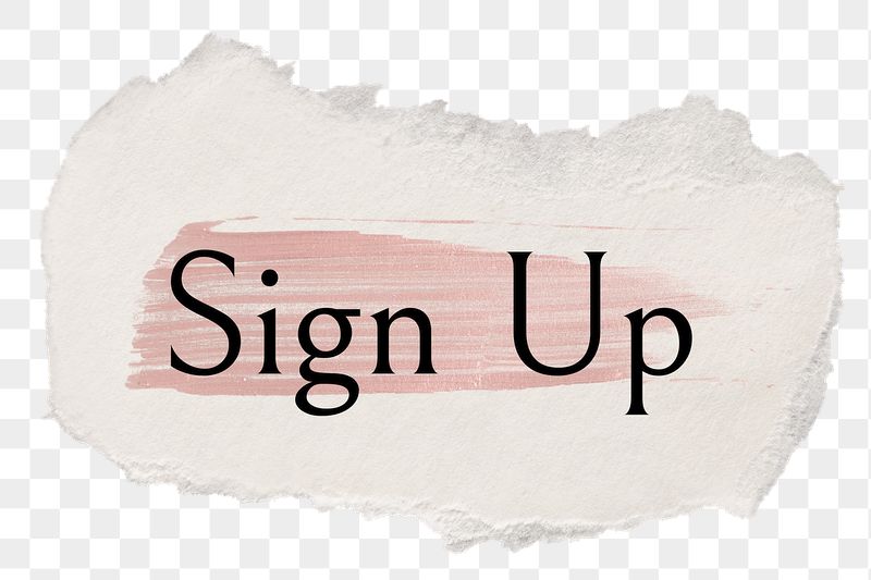 Sign up png word sticker | Free PNG - rawpixel