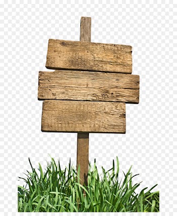 Sign Wood - Grass sign 