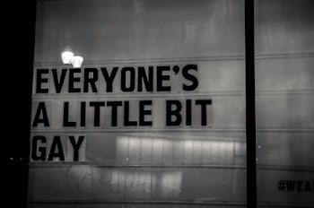 signage on glass