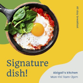 Signature dish Instagram post template, | Free Vector Template - rawpixel