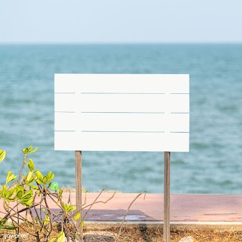 Signboard by the beach  | Free  transparent png - 2268511