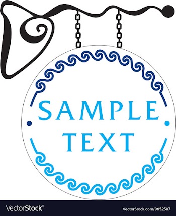 Signboard with forging bracket vector image