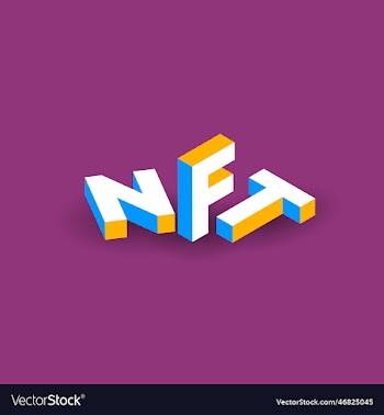 signboard with isometric text nft