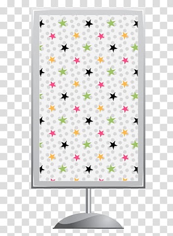 Signboards , gray framed white star printed poster transparent background PNG clipart