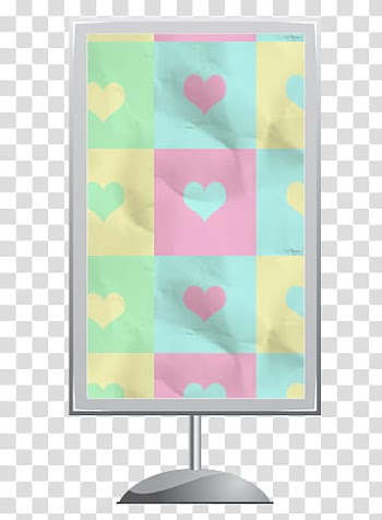 Signboards , pink, blue, and white hearts illustration transparent background PNG clipart