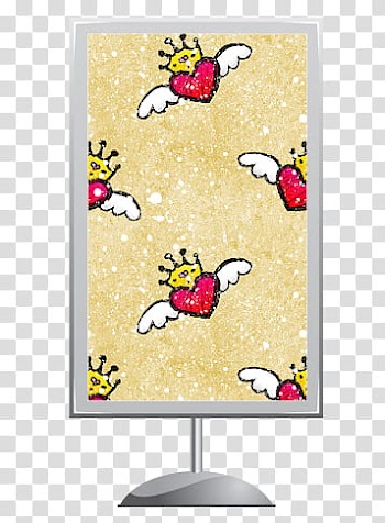 Signboards , red heart with wings transparent background PNG clipart