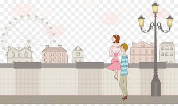 Significant other couple Illustration - Couple walking 