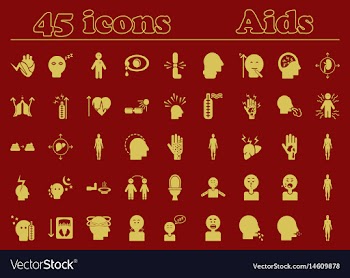 Signs and symptoms of hiv infection big medicine vector image